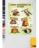 Zasady zachowania w lesie- naklejka na ścianę