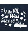 Miło Was widzieć- wycinanka z kartonu