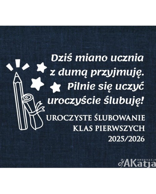 Uroczyste ślubowanie klas pierwszych- wycinanka z kartonu