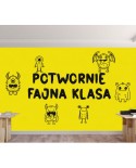 Potwornie fajna klasa: naklejka na ścianę