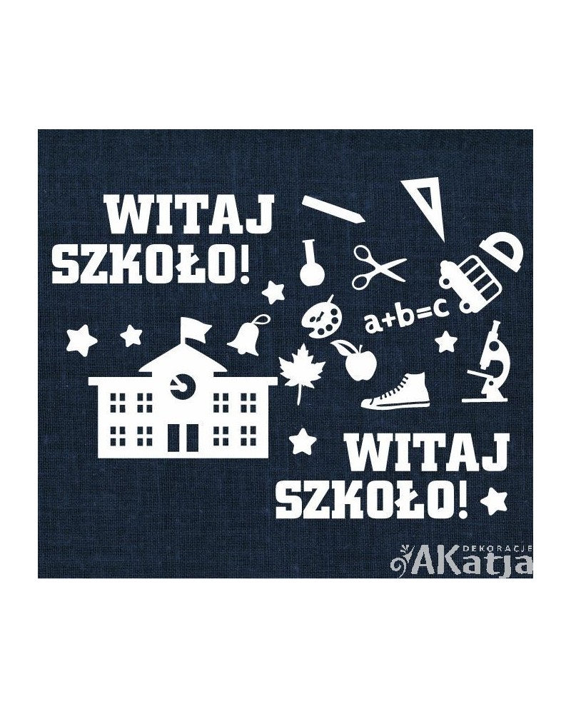 Witaj szkoło!- wycinanka z kartonu