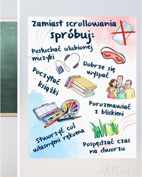 Zamiast scrollowania spróbuj...- naklejka na ścianę