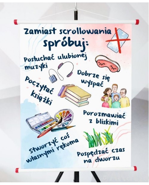 Plansza- Zamiast scrollowania spróbuj...