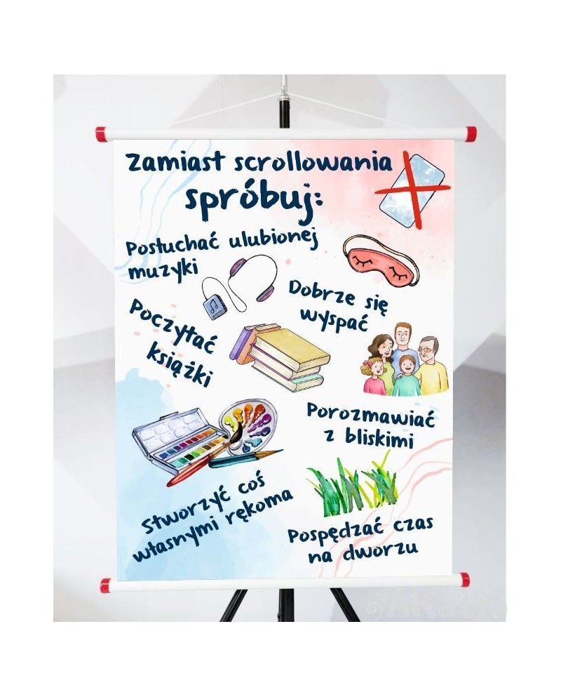 Plansza- Zamiast scrollowania spróbuj...
