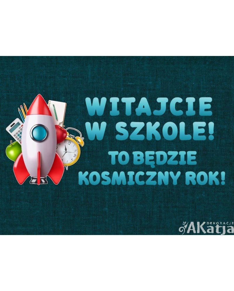 To będzie kosmiczny rok! - zestaw dekoracji do gazetek szkolnych