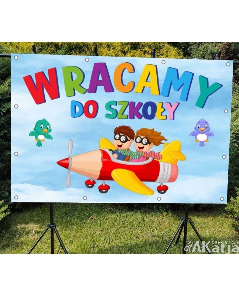 Wracamy do szkoły - baner na rozpoczęcie roku szkolnego