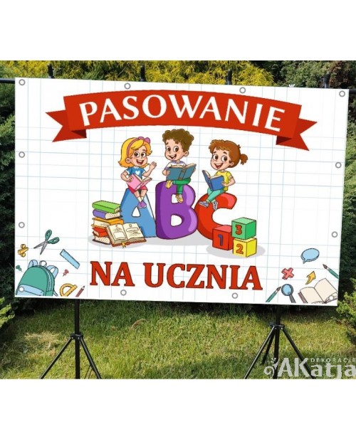 Pasowanie na ucznia - baner do szkoły i przedszkola