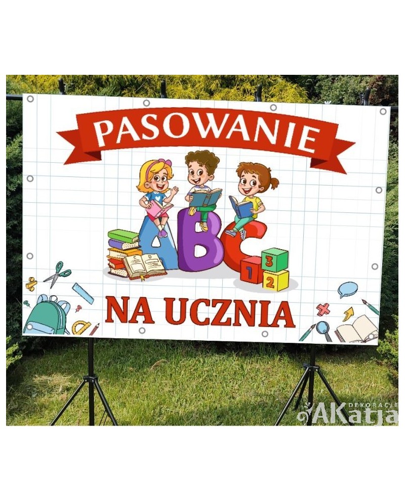 Pasowanie na ucznia - baner do szkoły i przedszkola
