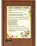 Zasady zachowania w stołówce- naklejka na ścianę