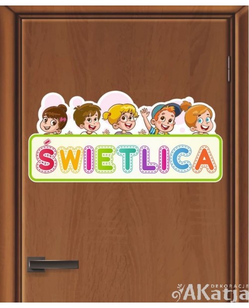 Świetlica- kolorowa naklejka do świetlicy szkolnej