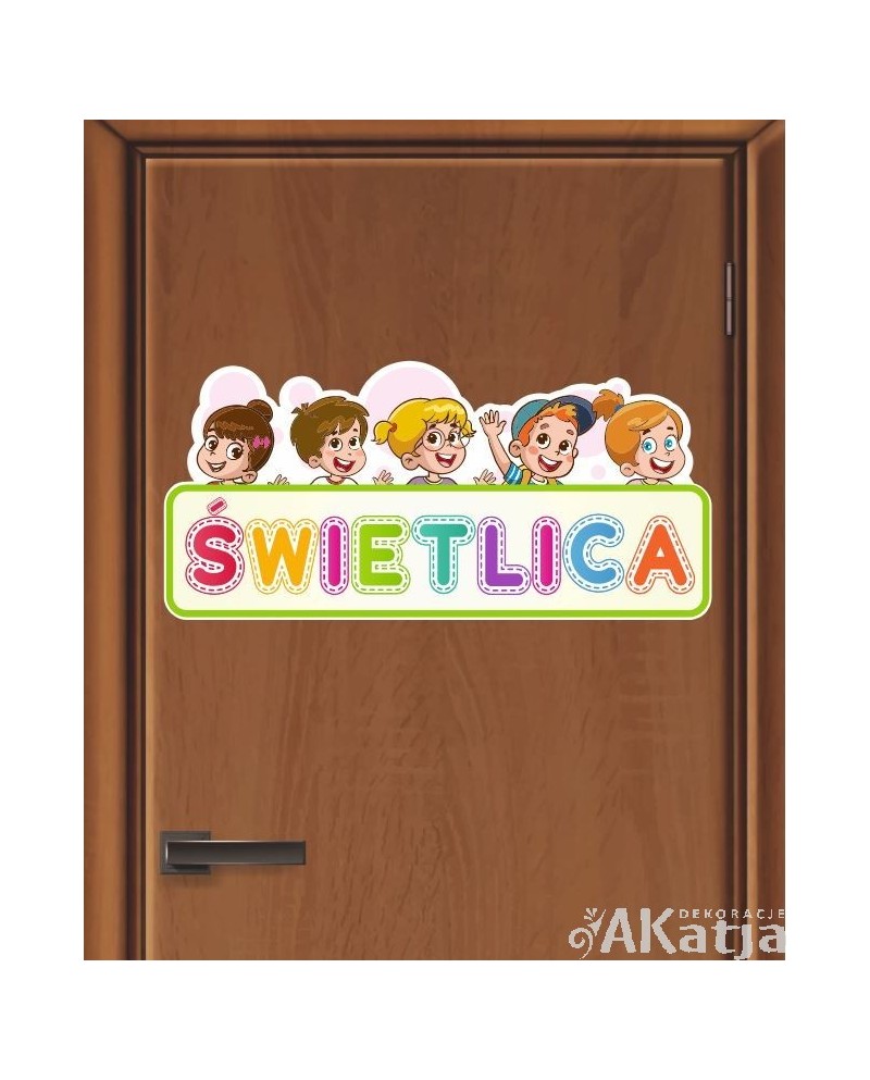 Świetlica- kolorowa naklejka do świetlicy szkolnej