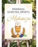 Plansza komunijna: Kielich i kłosy
