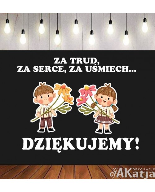 Za trud, za serce,za uśmiech...- zestaw dekoracji do gazetek szkolnych