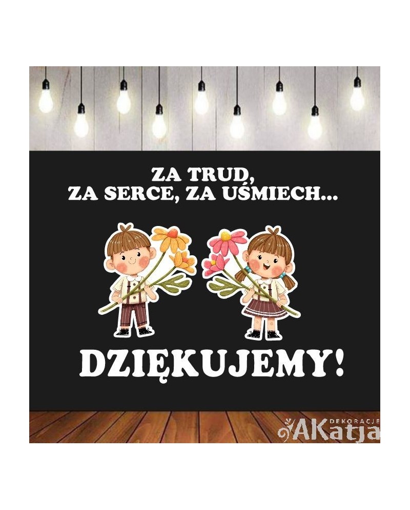 Za trud, za serce,za uśmiech...- zestaw dekoracji do gazetek szkolnych