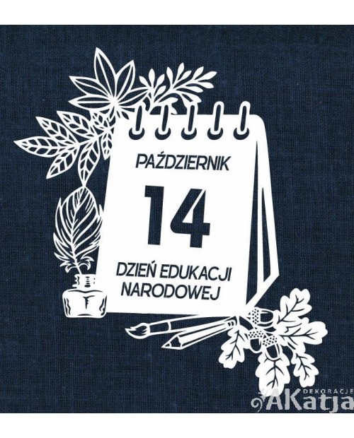 Dzień Edukacji Narodowej: kartka z kalendarza- wycinanka z kartonu