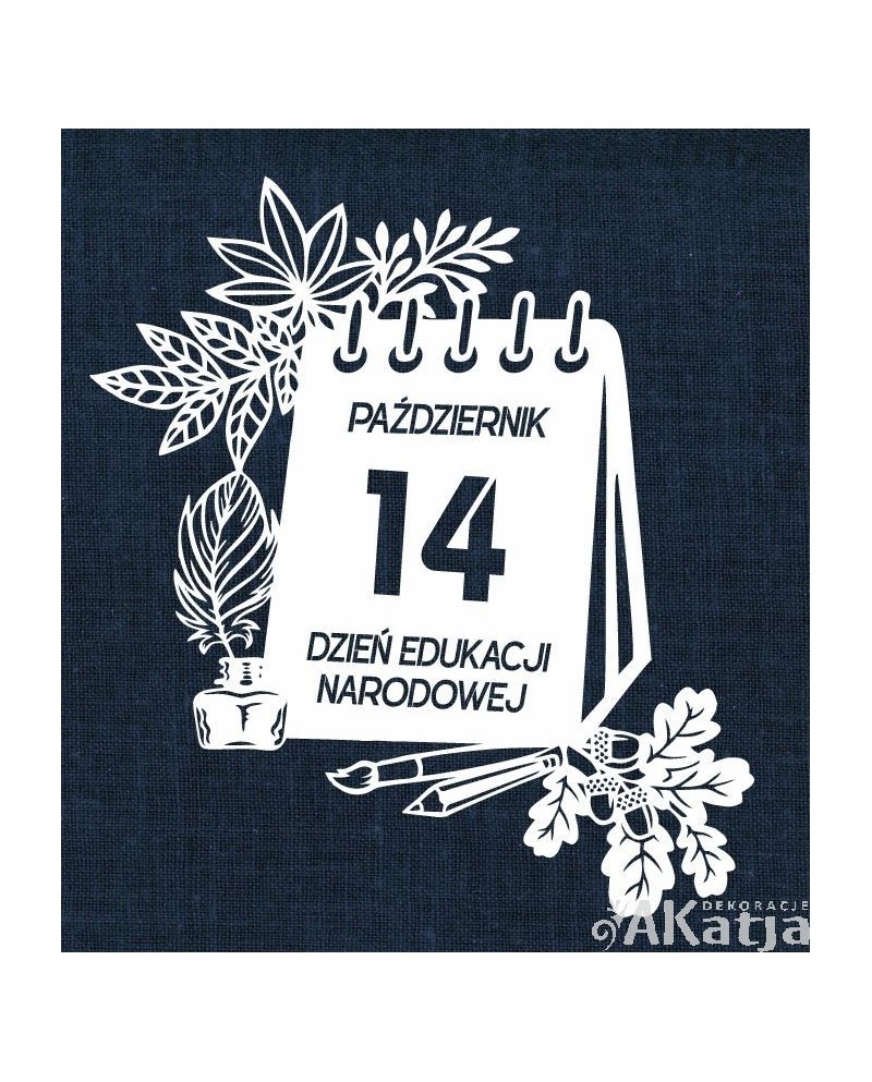 Dzień Edukacji Narodowej: kartka z kalendarza- wycinanka z kartonu