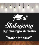 Ślubujemy być dzielnymi uczniami- wycinanka z kartonu