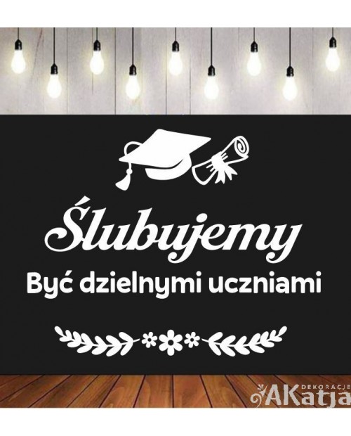 Ślubujemy być dzielnymi uczniami- wycinanka z kartonu