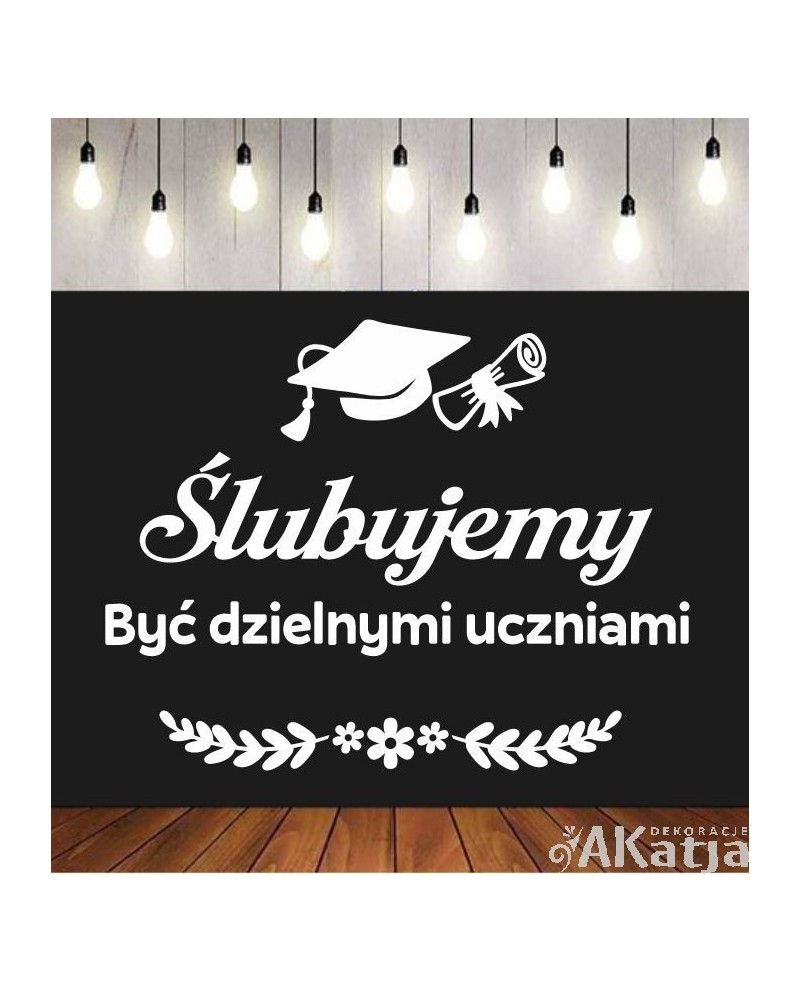 Ślubujemy być dzielnymi uczniami- wycinanka z kartonu