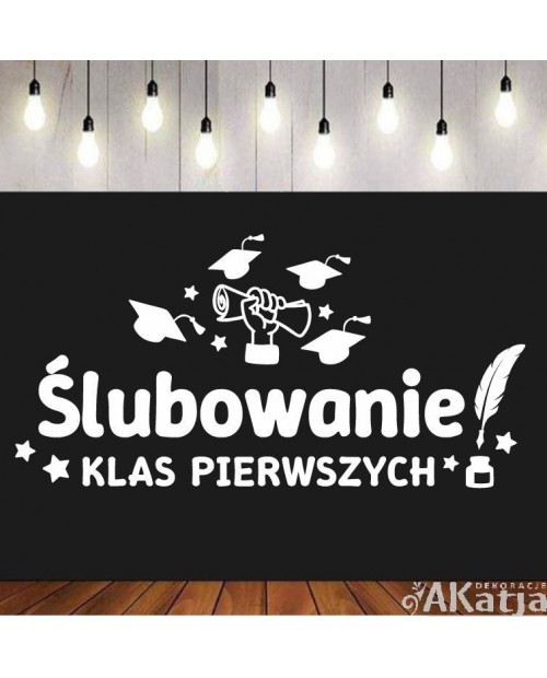 Ślubowanie klas pierwszych- wycinanka z kartonu