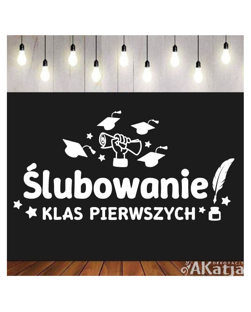 Ślubowanie klas pierwszych- wycinanka z kartonu