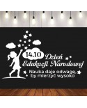 Nauka daje odwagę by mierzyć wysoko- wycinanka z kartonu