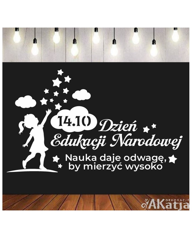 Nauka daje odwagę by mierzyć wysoko- wycinanka z kartonu