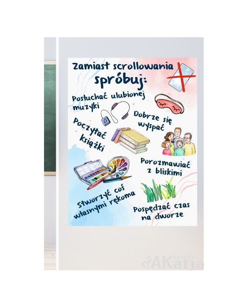 Zamiast scrollowania spróbuj...- naklejka na ścianę