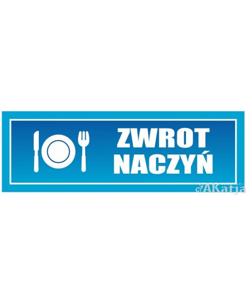 Zwrot naczyń- tabliczka