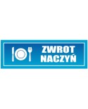 Zwrot naczyń- tabliczka