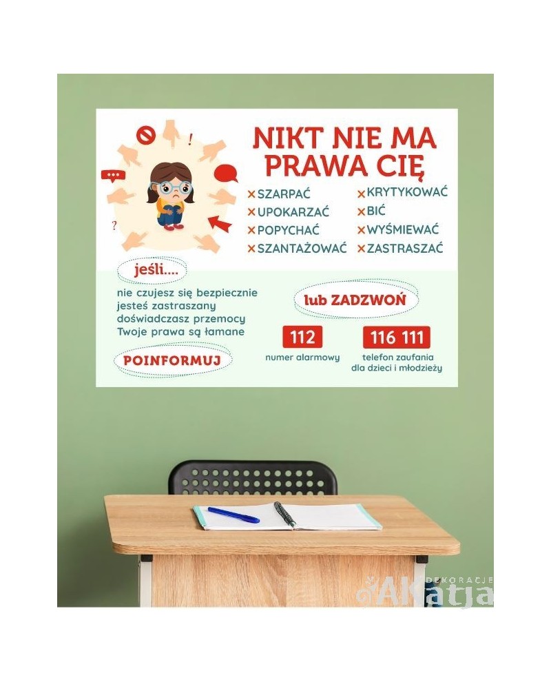 Nikt nie ma prawa- naklejka na ścianę
