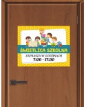 Świetlica Szkolna- godziny otwarcia- naklejka
