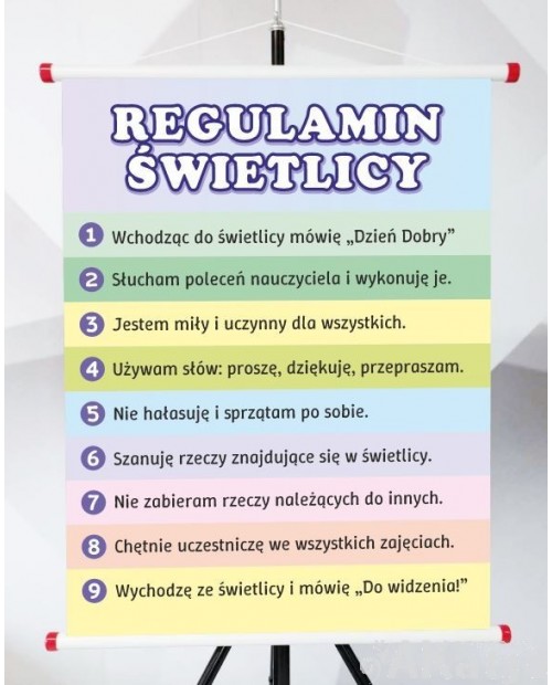 Plansza- Regulamin świetlicy