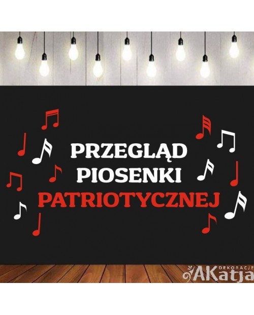 Przegląd piosenki patriotycznej- wycinanka z kartonu