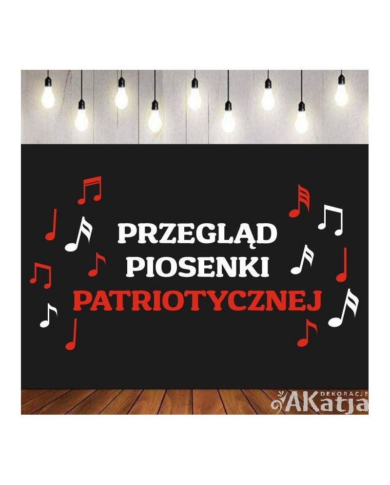 Przegląd piosenki patriotycznej- wycinanka z kartonu