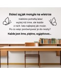 Dzieci są jak motyle na wietrze- naklejka na ścianę