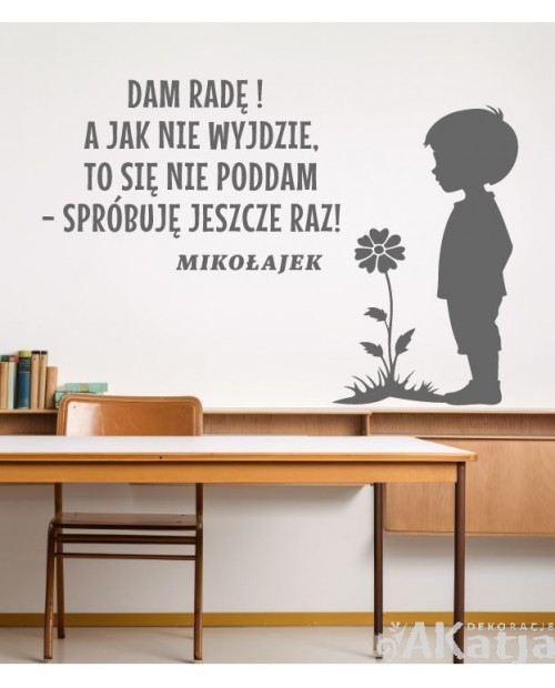 Naklejka na ścianę: Mikołajek: cytat