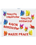 Motylki - zestaw naklejek tematycznych do sali