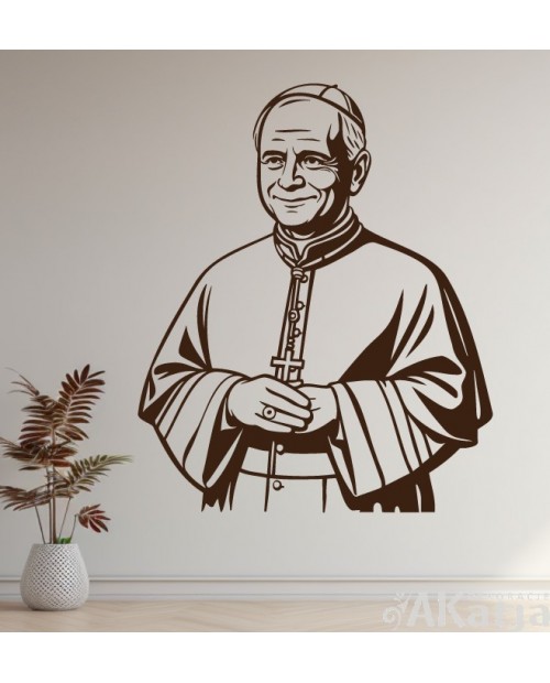 Papież Leon XIV: naklejka na ścianę