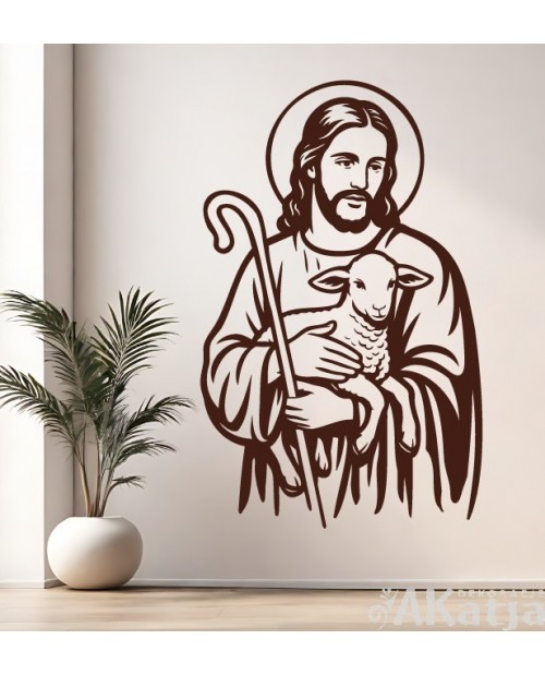 Jezus- Pasterz : naklejka na ścianę