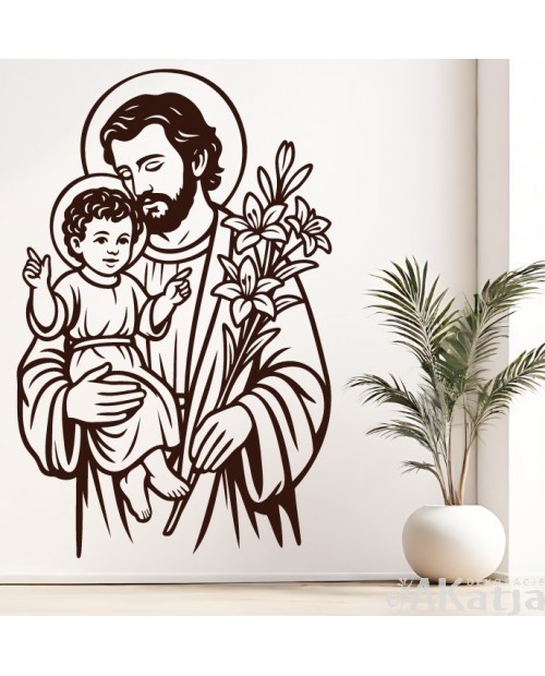 Święty Józef : naklejka na ścianę