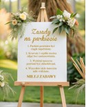 Naklejka ślubna: Zasady na parkiecie