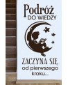 Podróż do wiedzy zaczyna się od pierwszego kroku- naklejka na ścianę
