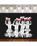 Dzieci z flagami- wycinanka z kartonu