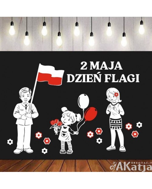 Zestaw Dzień Flagi- wycinanka z kartonu