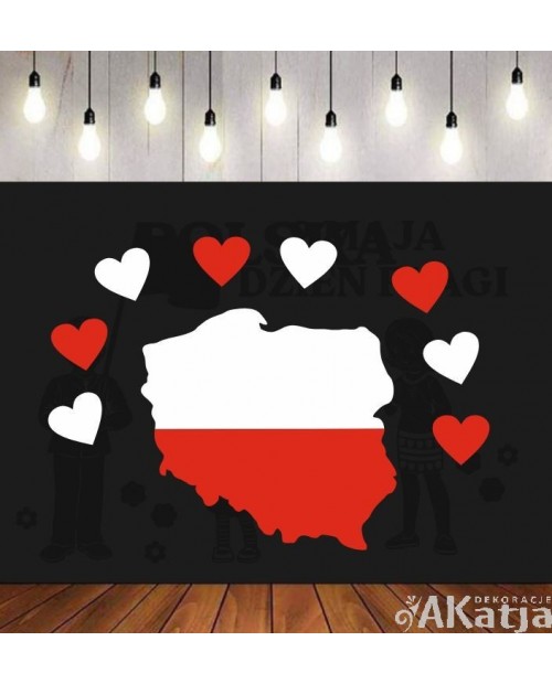 Biało-Czerwona Polska- wycinanka z kartonu