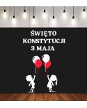 Święto Konstytucji 3 maja- wycinanka z kartonu