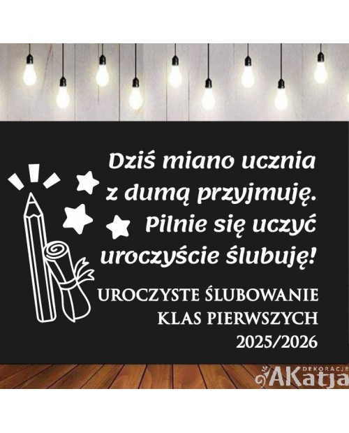 Uroczyste ślubowanie klas pierwszych- wycinanka z kartonu