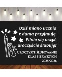 Uroczyste ślubowanie klas pierwszych- wycinanka z kartonu