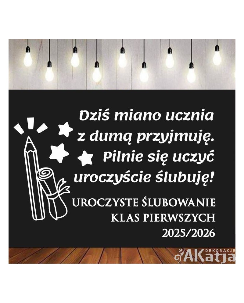 Uroczyste ślubowanie klas pierwszych- wycinanka z kartonu